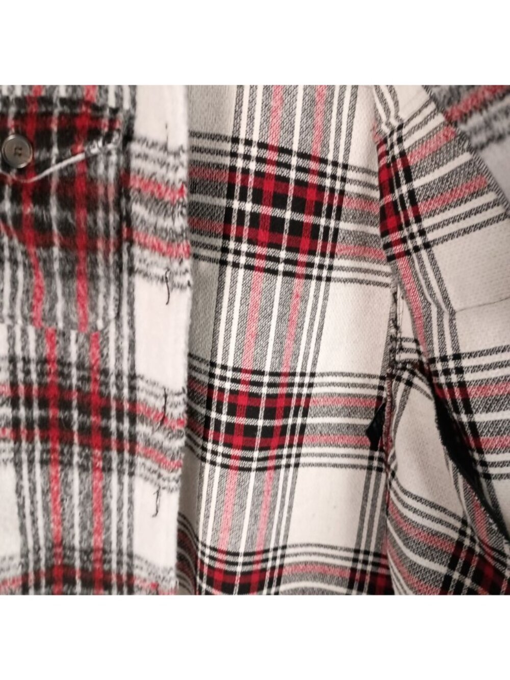 7 For All Mankind Plaid Shacket Womens S Oversized Shirt Jacket Heavy - Picture 7 of 8